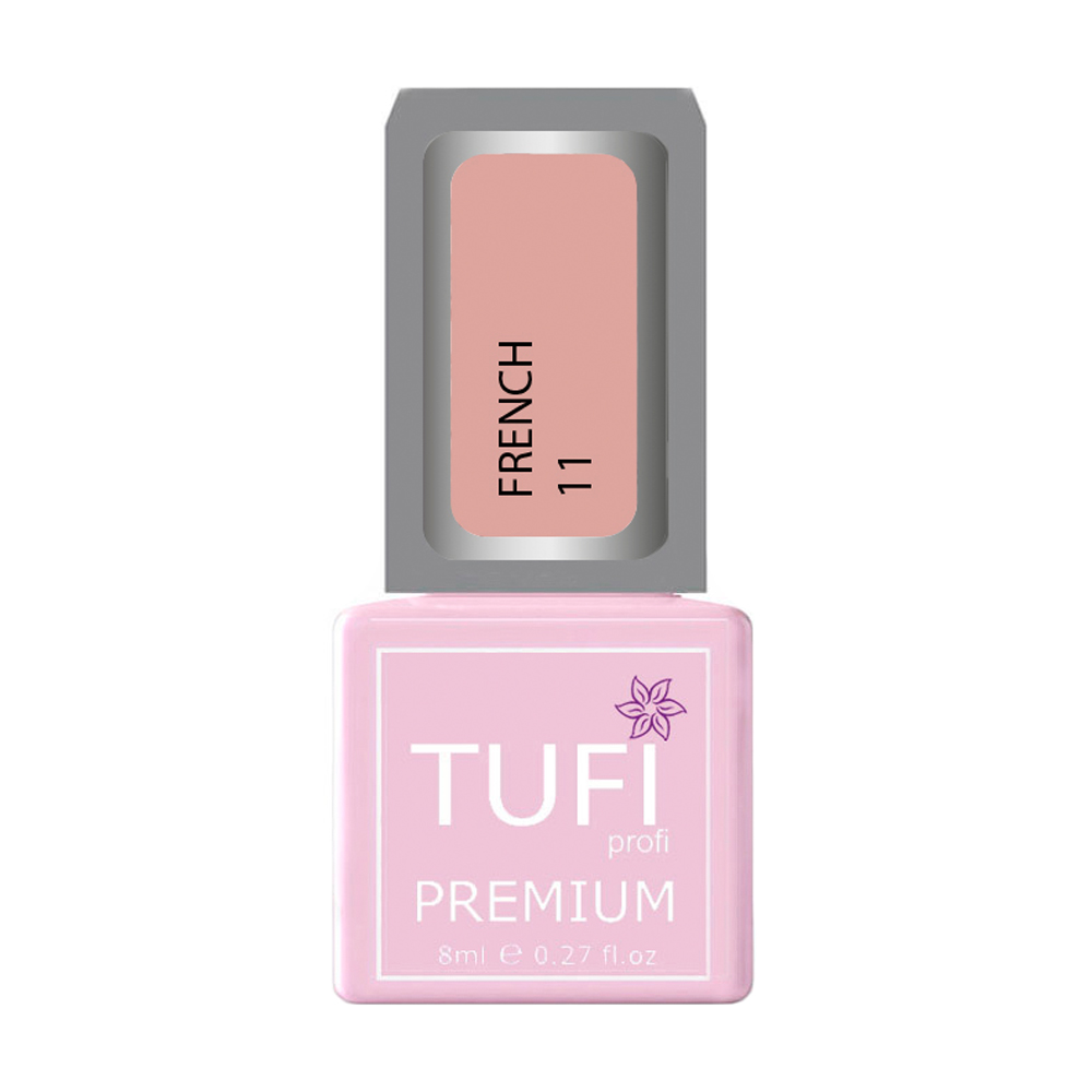 Гель-лак для нігтів Tufi profi Premium French 11 Персиковий мус, 8 мл