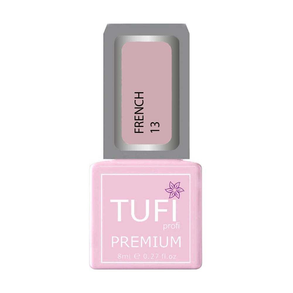 Гель-лак для нігтів Tufi profi Premium French 13 Рожева пелюстка, 8 мл
